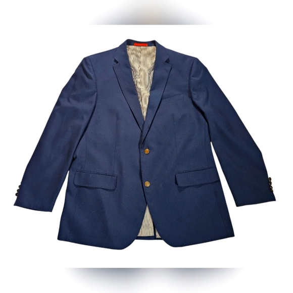 Dockers Men's Classic Navy 2 Button Blazer size 44L - Picture 1 of 5